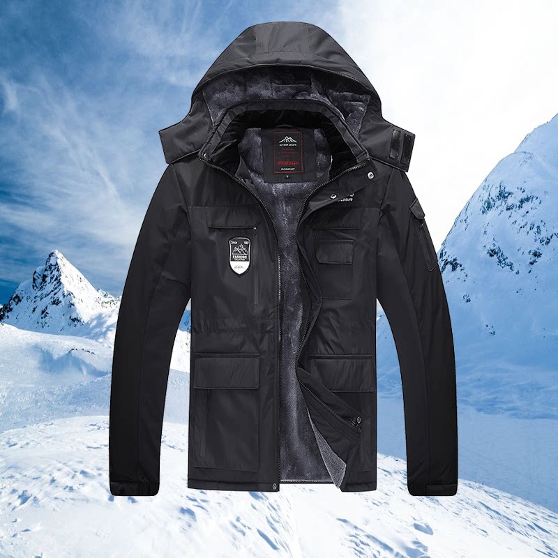 Submachine clothing for men Gats up overweight OUTDOOR LOVERS Ga Suede Thicken Thicken Warm And Chill Winter Mountaineering OLD AGE