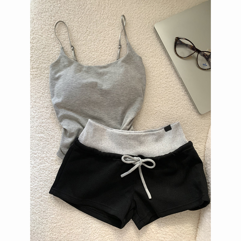 Pure Desire Camisole Pajamas for Women in Summer with Chest Pads, Slimming, Can Be Worn Outside, Tank Top and Shorts Set, Loungewear