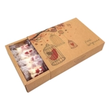 Запеченная упаковка nougat/снежинка хрустящая упаковочная коробка бумажная пакет с клюквенным печеньем снежный яичный желток wi -dot box