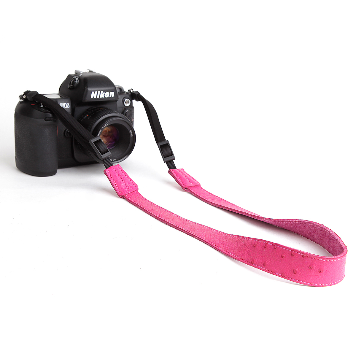 cam-in ostrich skin leather singular digital camera strap for micro - Leica photography leather CS240