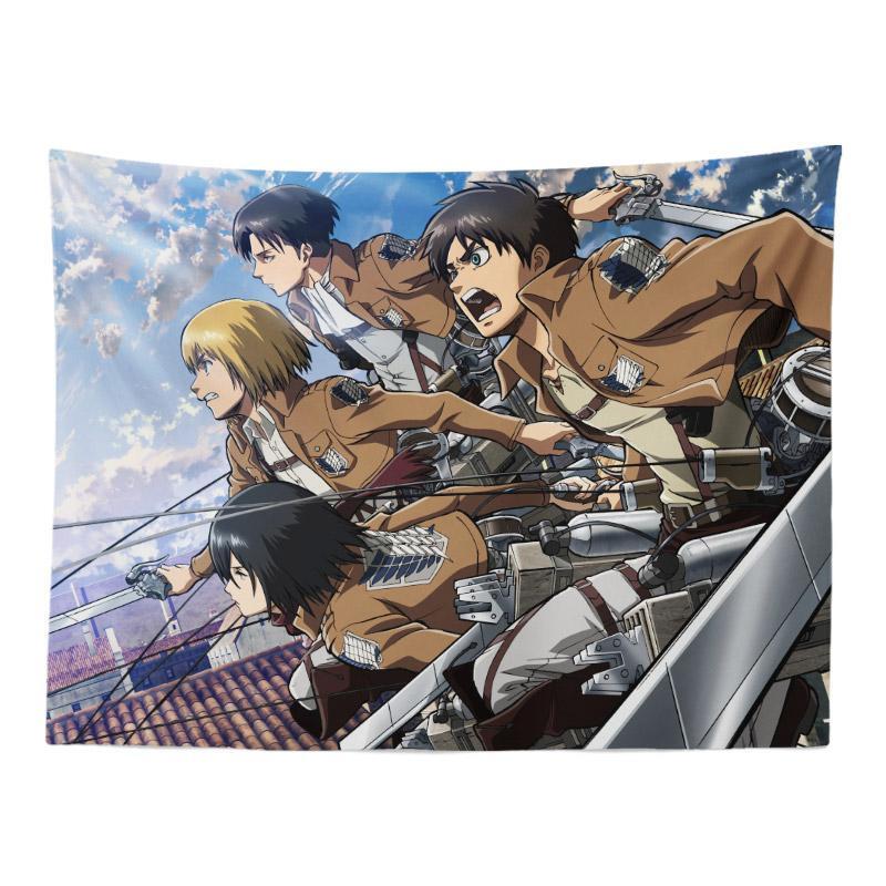 Attack on Titan Anime Hanging Cloth Merchandise Room Decoration Background Cloth Poster Commander Eren Dormitory Bedroom Decoration Attack on Titan Anime Hanging Cloth Merchandise Room Decoration Background Cloth Poster Commander Eren Dormitory Bedroom Decoration
