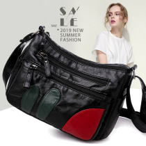 2022 new pu soft leather fashion all-match multi-layer one-shoulder messenger bag large-capacity womens bag Korean version washed leather mother