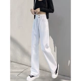 Тонкие джинсы, приталенные штаны, свободный крой, коллекция 2023, высокая талия, по фигуре, подходит для подростков