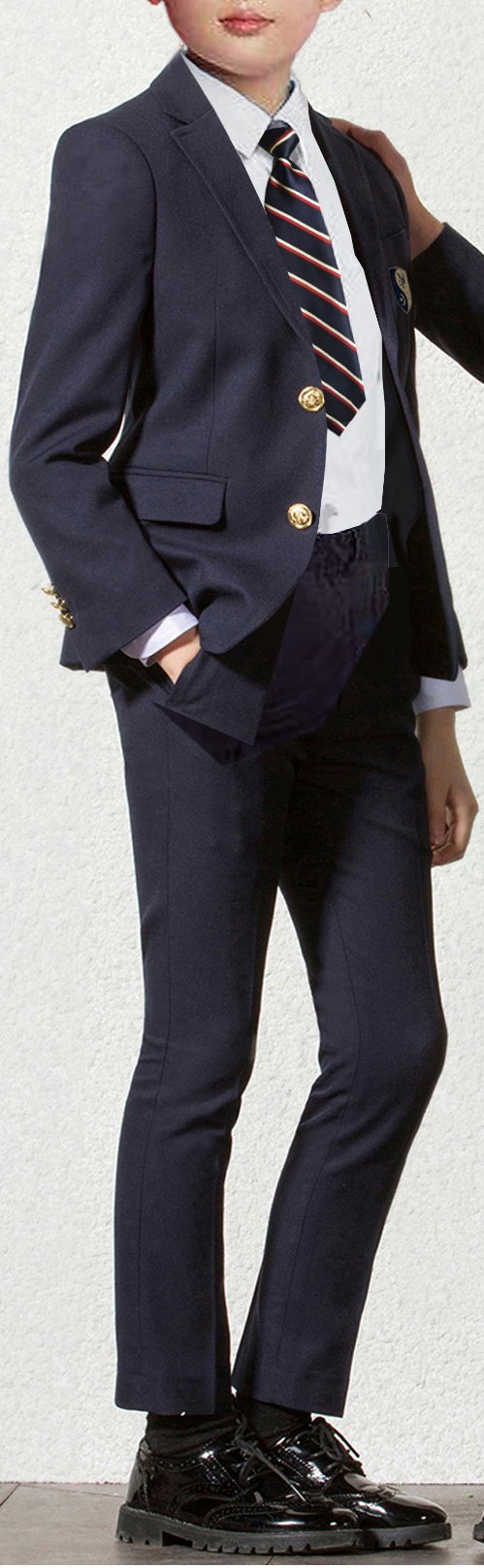 The Primary Four and the High Central (Guys) Gift Gift Instrument is in a school uniform