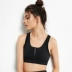 Khóa kéo đồ lót thể thao nữ làm đẹp trở lại yoga vest nữ thể dục thể thao áo ngực thu thập định kiến ​​tốc độ chạy bộ - Đồ lót thể thao áo tank top gym Đồ lót thể thao