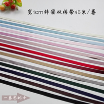 1cm Korea bifacial cotton with wedding celebration gift box flowers packaging color with haircut butterfly knots ribbon