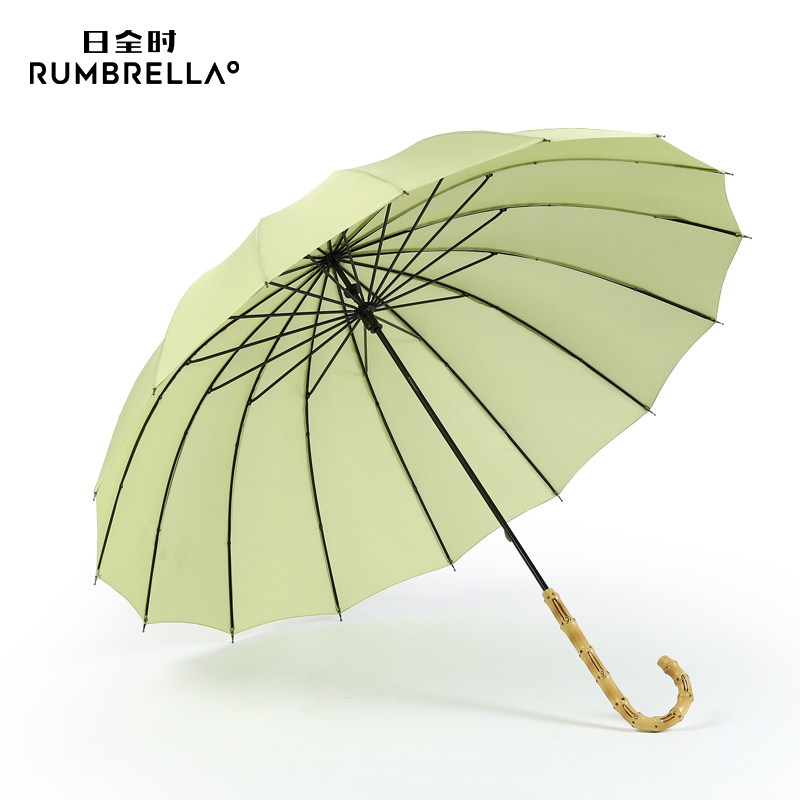 RUMBRELLA 日全时 竹节手柄直杆雨伞 16骨 天猫优惠券折后￥19包邮（￥59-40）多色可选