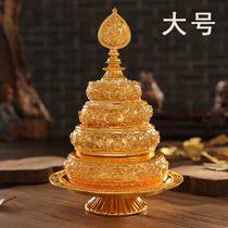 Hong Hon Nepal Craft Mizzong Buddhist Buddhist Manzpan Tray for Mancha Tea Roof Pearl Gems Large Number