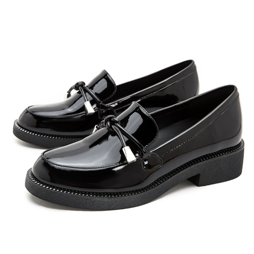 Весенние черные носки в английском стиле для кожаной обуви, японские ретро лоферы с бантиком, обувь, в британском стиле, коллекция 2022