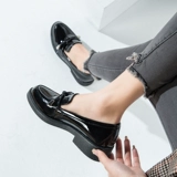 Весенние черные носки в английском стиле для кожаной обуви, японские ретро лоферы с бантиком, обувь, в британском стиле, коллекция 2022