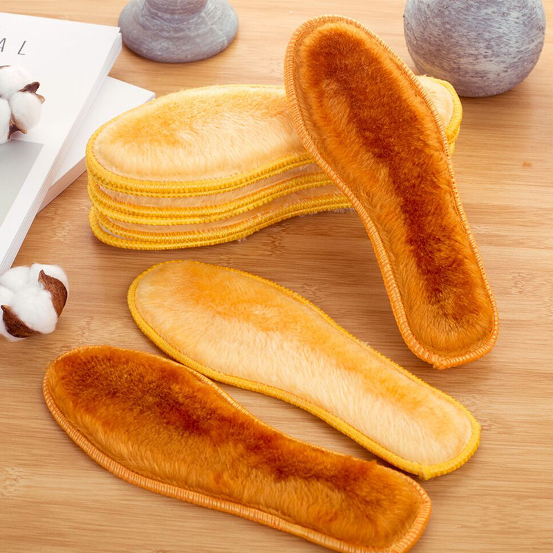 10 Double Loaded Premium Winter Insole for men and women Breathable Sweat-absorbing Deodorant Thickened warm and velvety wool winter Cotton comfort