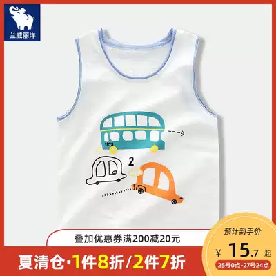 Children sleeveless vest summer thin model 2021 summer new boy suspender baby boy cotton coat foreign pie