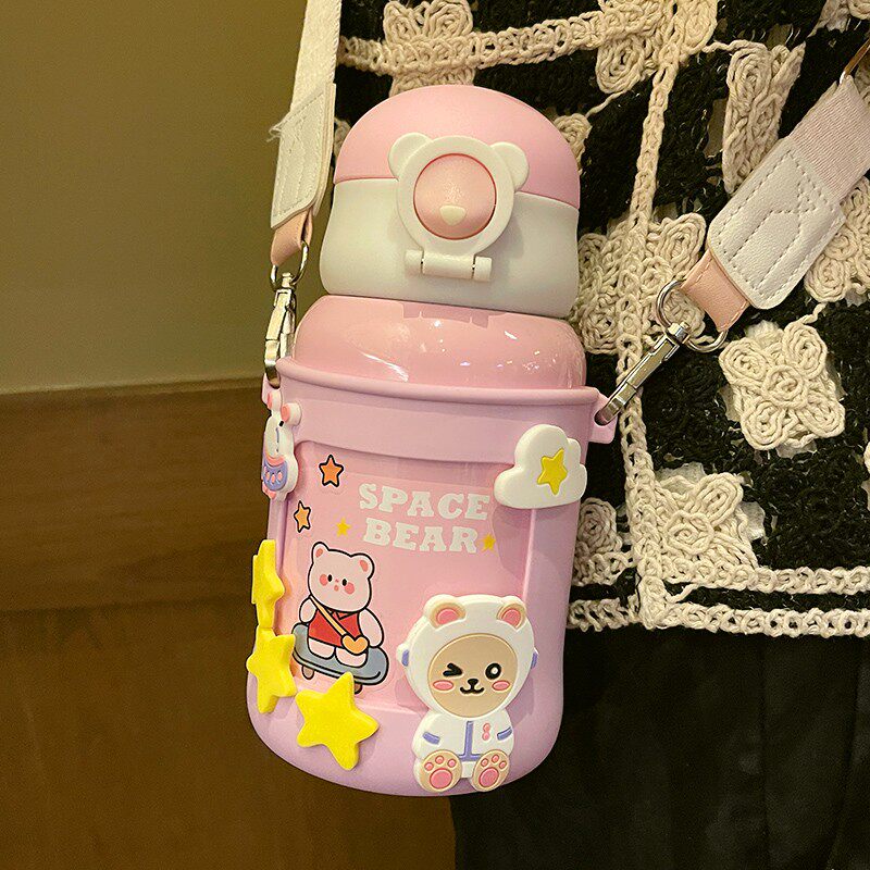 Children's water glasses for school Special insulated cups Women with straw Primary school pupils Kettle 316 Stainless Steel Cup Children Portable