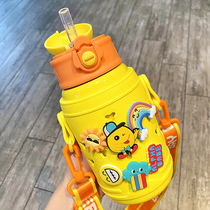Child Insulation Cup Female Cute Creativity Ins wind Elementary school Pupils cups with straw water glasses Large capacity Kettle Portable