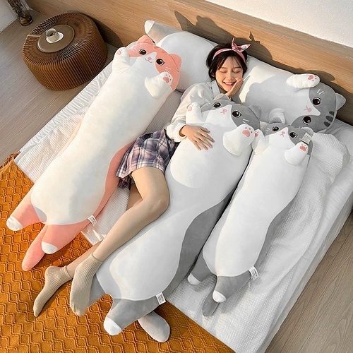 Кукла для сна, плюшевая подушка, шелковая игрушка, кот