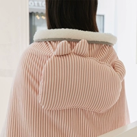 [Способность носить мяу -кошачьи одеяло] 10 секунд скорость+энергоснабжение USB+Утолщенный теплый ватный валотный бархат+водонепроницаемый дизайн