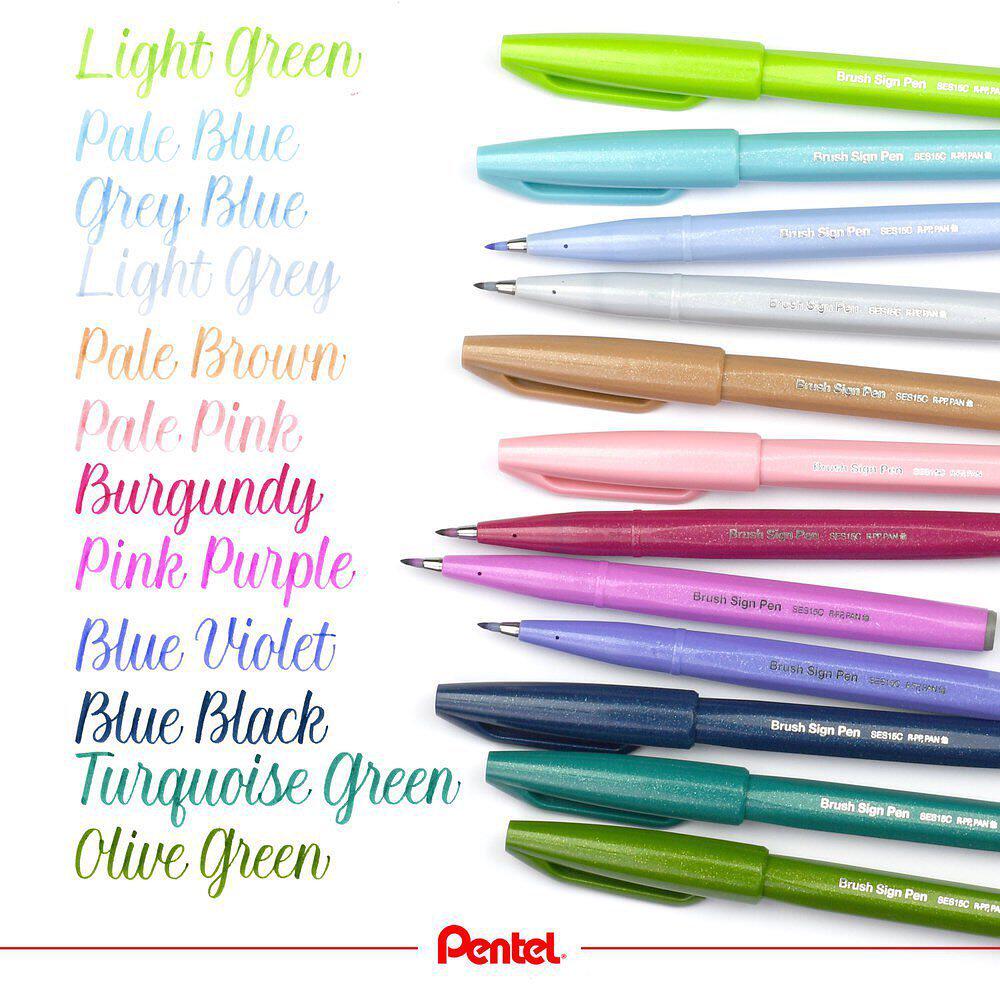 Japan Pavia Pentel Touch Handbooks Colour Show Lipen New Color brush24 Color Soft Flowers Sign