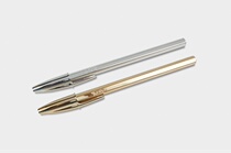 Classic retro French BIC gold and silver pen collection of atomic pen ball-pen smooth crrystal shine