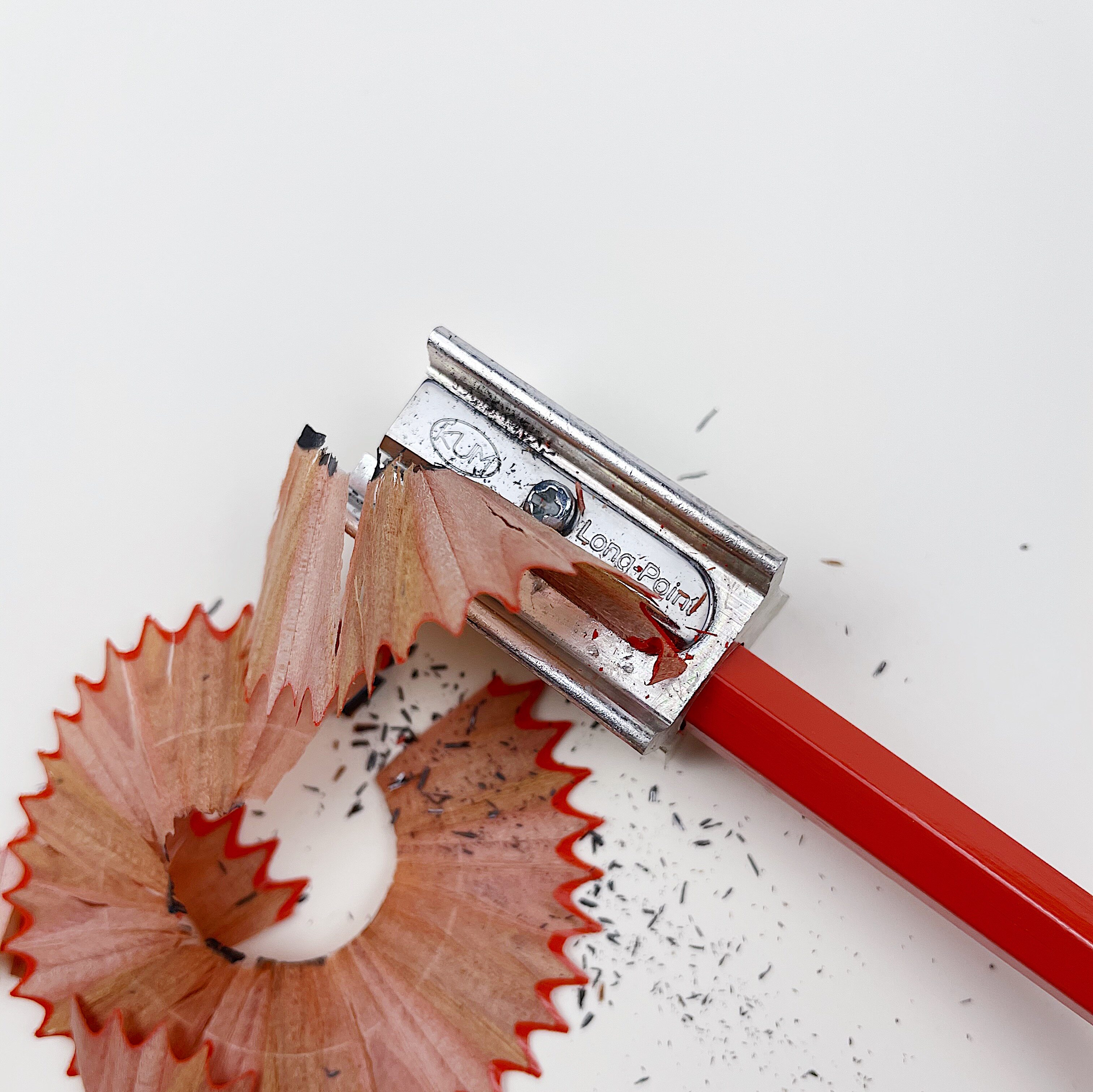 German-made △KUM Coombe Long Point magnesium metal silver single-hole sharpened student retro pencil sharpener