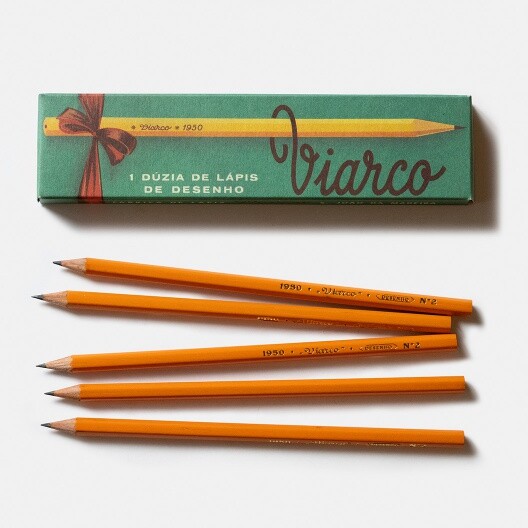 Vintage pencil delta Portugal Viarco old fashioned collection 1950 Remembrance student graphite yellow classic