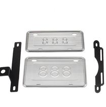 Motorcycle rear plate set license plate frame Personality universal decoration Battery car electric bicycle license plate holder