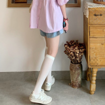 White calf socks over the knee stockings stockings in stockings JK socks women Summer thin white silk stockings