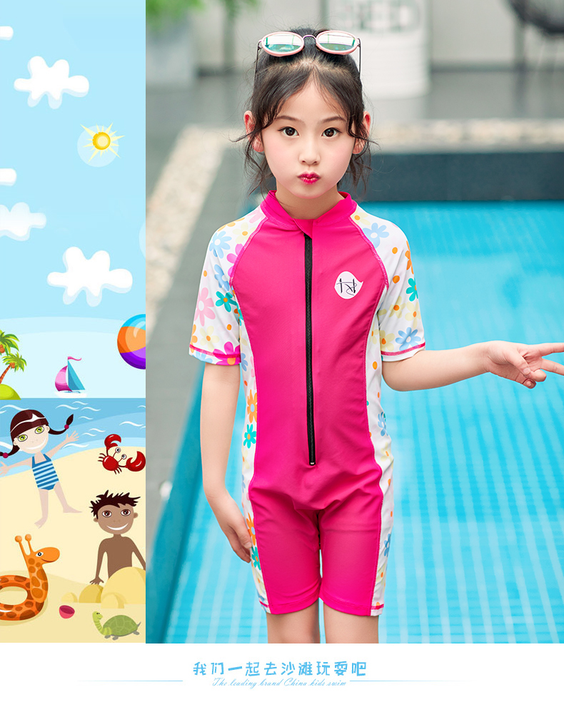 Đồ bơi trẻ em Hàn Quốc cho bé gái Xiêm áo tắm dài tay Cô gái toàn thân chống nắng lặn phù hợp với đồ bơi nam đồ bơi nàng tiên cá cho bé gái