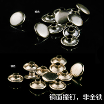 Jeans DIY Women Shoes High Heel Shoe Material Silver single sided Ram Nail Flat Ram Round Rivet