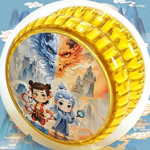Спальный гарнитур с двойным освещением yo-yo Aote Princess pony, детская игрушка Yo-yo Nezha League, ярко-желтый мяч---A