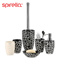 Swiss SPIRELLA PEBBLE European-style ceramic bathroom toiletries set creative bathroom supplies six-piece set
