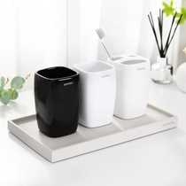SPIRELLA European style creative ceramic bathroom couple toiletries set Brushing cup bathroom three-piece set