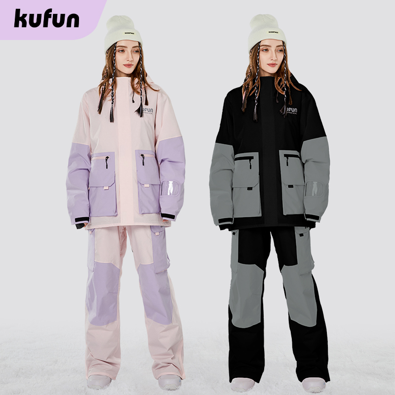 Cool Peak Ski Suit Women Men's New Professional Winter Snowsuit Snow Pants Veneer Double Board Equipped Jacket Waterproof-Taobao