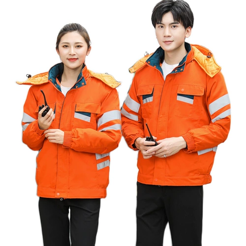 Светоотражающий демисезонный пуховик для работы, куртка