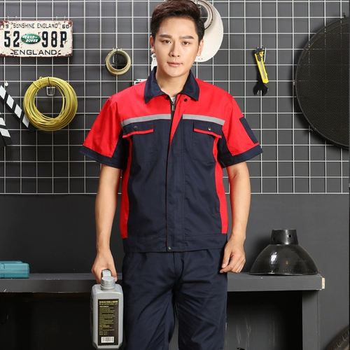 Летний дышащий износостойкий комбинезон подходит для мужчин и женщин, короткий рукав, делается под заказ