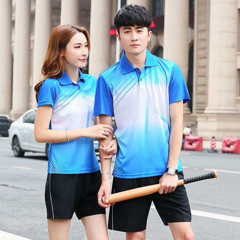 Summer Sports Volleyball Clothes Men and Women Short Sleeve Dry Volleyball Dry Baseball Training Team Gymnastics Fitness
