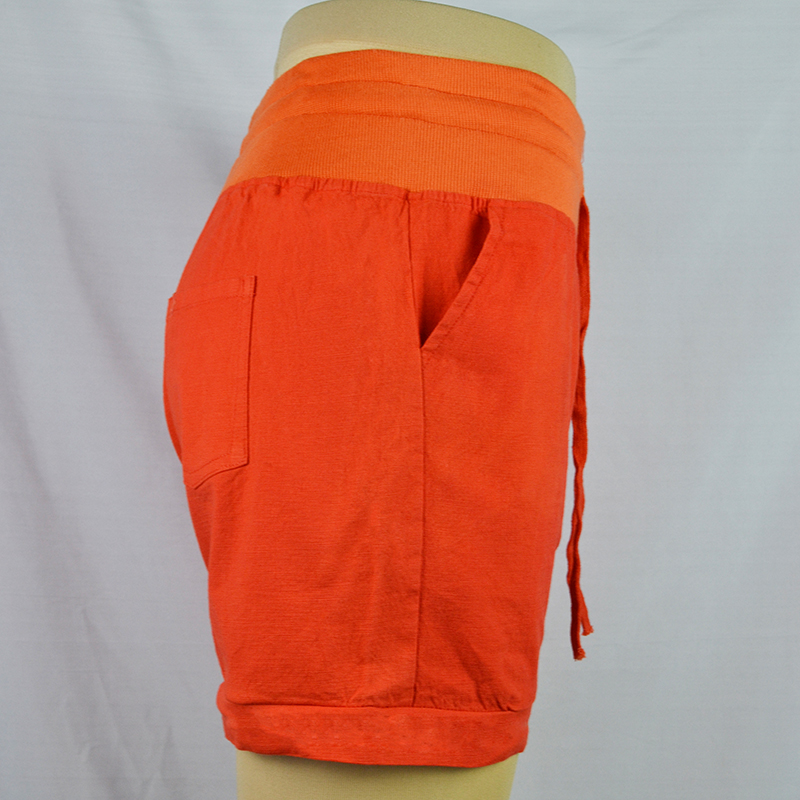 Mùa hè phụ nữ quần short quần năm quần quần nóng là mỏng cao eo tie hoang dã đàn hồi eo lỏng kích thước lớn chất béo mm quần short kaki nữ