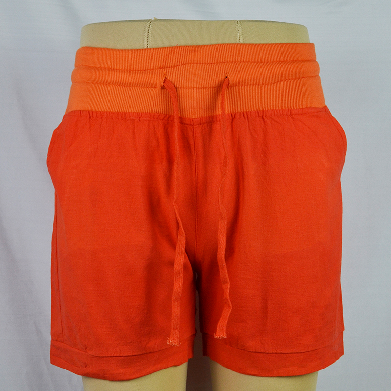 Mùa hè phụ nữ quần short quần năm quần quần nóng là mỏng cao eo tie hoang dã đàn hồi eo lỏng kích thước lớn chất béo mm quần short kaki nữ