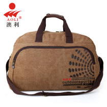 Aoli canvas travel bag mens Hand bag shoulder luggage bag mens and womens large capacity light clothes moving bag