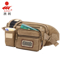 Aoli running Bag Mens sports outdoor multifunctional leisure electrician kit running bag anti-theft sturdy wear-resistant canvas bag