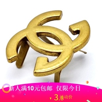 Bag hardware accessories double C letter decorative buckle zinc alloy belongs to womens bag front buckle shoe buckle hat accessories