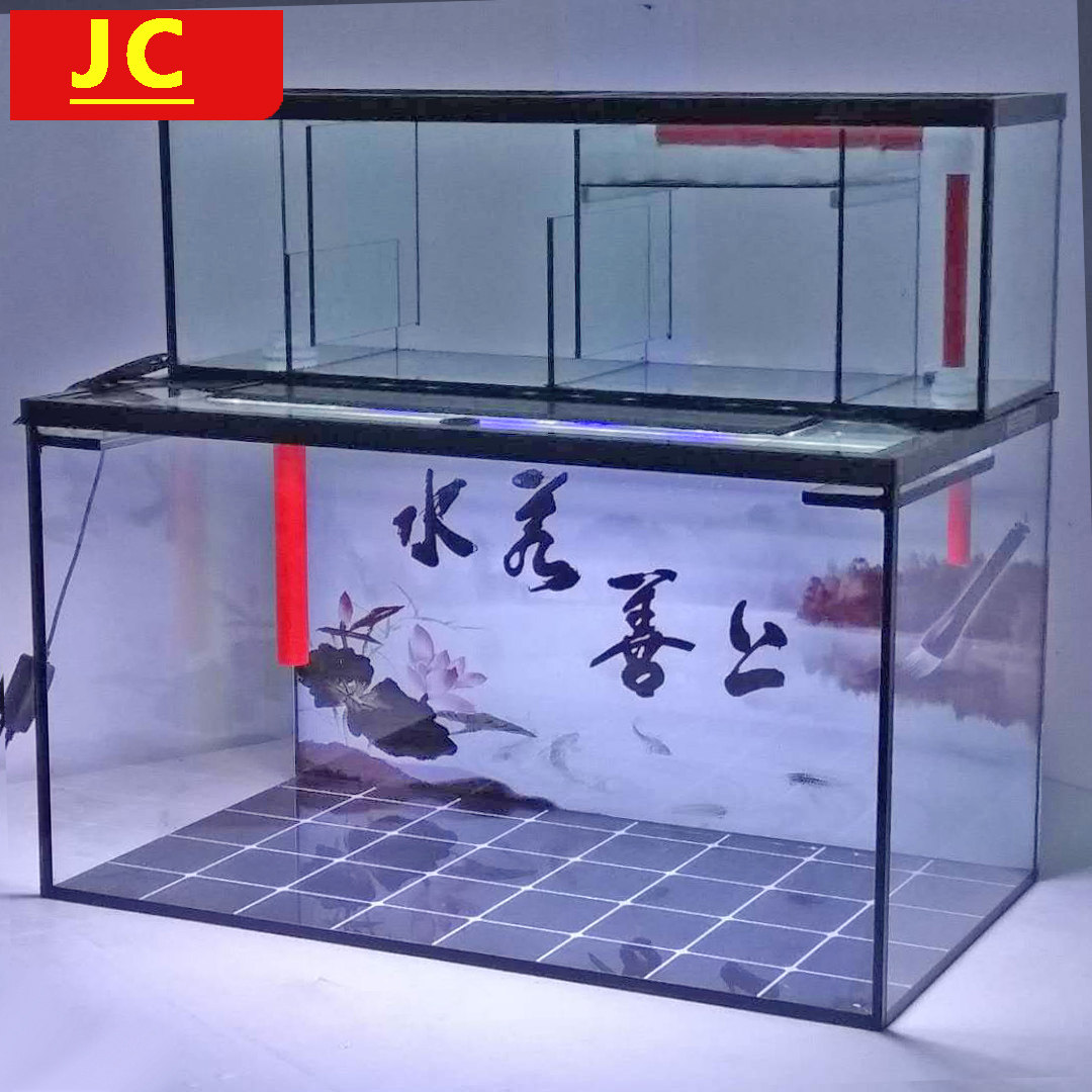 Ultra-white fish tank External upper filter tank top filter tank Jinjing glass fish tank Ultra-white koi tank goldfish tank Ultra-white tank