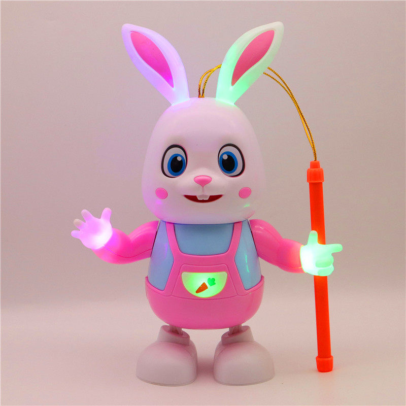 Lantern 2023 New Children Hand Luminous Music Electric Dance Little Rabbit Yuan Lantern Festival Light