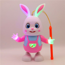 Lantern 2023 Zodiac Rabbit Year New Childrens Hand Glowing Music Electric Dancing Little Rabbit Yuanxiao Lantern Festival Lanterns