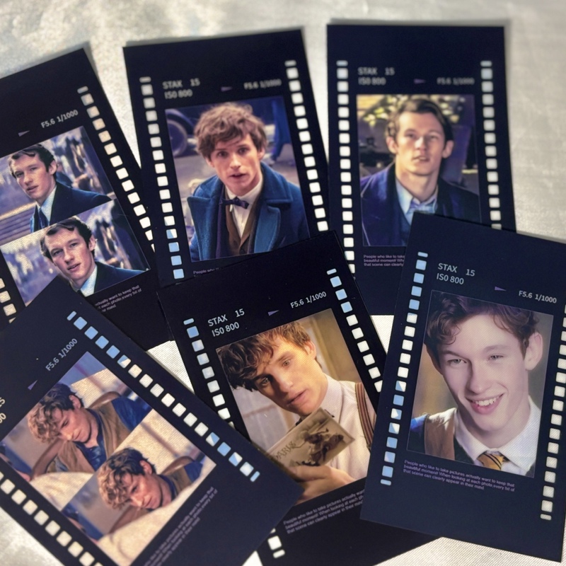 Newt, Theseus, Scamander, Eddie Redmayne, Movie Film Pvc Transparent Card Retro Merchandise