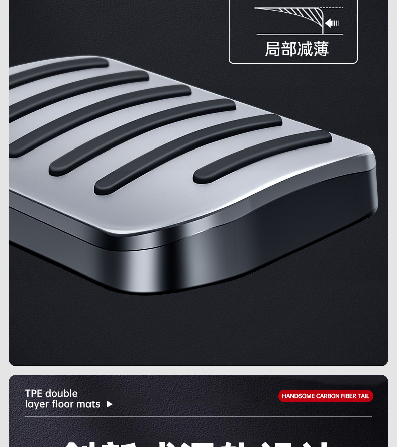 Suitable for Tesla Brake Accelerator Pedal Modely/3 New Version Alloy Pedal Ya Interior Modification Accessories
