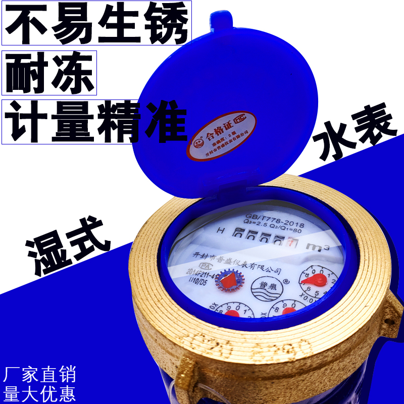Household water meter engineering pipeline water meter DN15 20 32 40 65 80 100 tap level pe ppr pipe