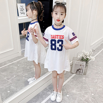 Girls dress summer 2021 new Korean version of childrens casual dress big child summer net red girl skirt