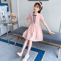 Girls Dresses Summer Clothes Childrens foreign style Childrens clothing Female big child princess dress Summer skirt Girls college style long dress