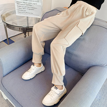 Girls sports pants Childrens pants spring and Autumn 2021 new wear foreign style spring clothes girls sweat pants female childrens pants