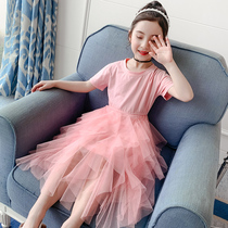 Girls dresses summer 2021 new style little girl chiffon long dress princess dress summer foreign style little fairy skirt
